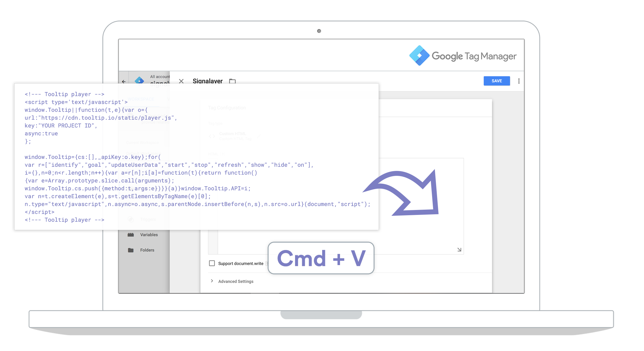 Tooltip Google Tag Manager picture